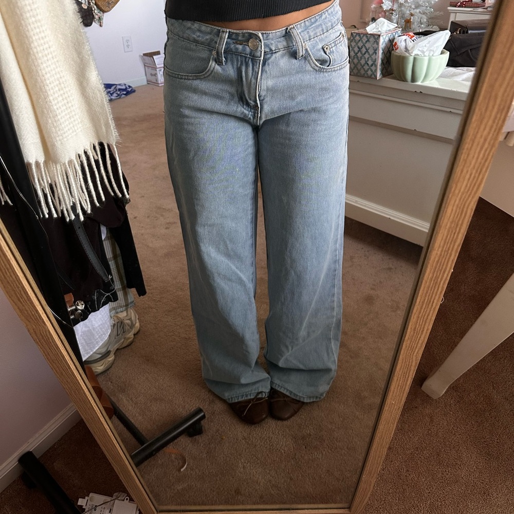 Edikted Light Blue wide leg Jeans